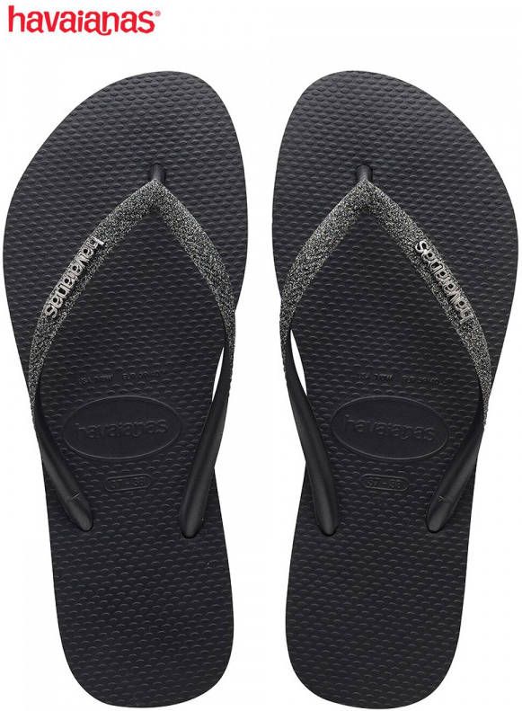 Havaianas Slim Glitter II teenslippers zwart