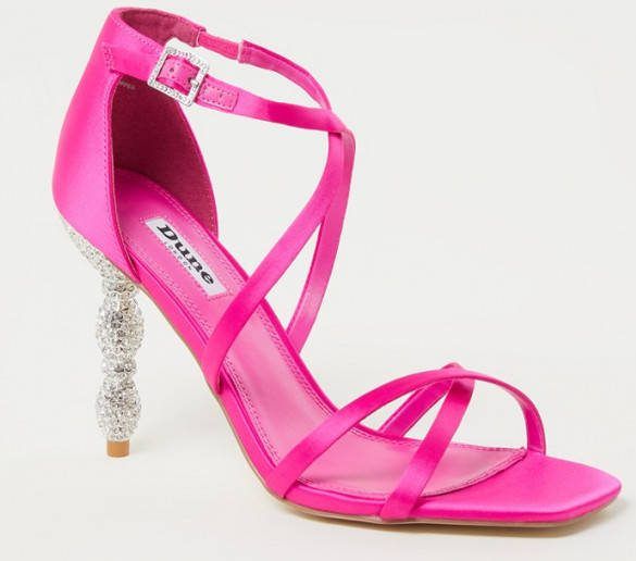 Dune London Marvelled pump van satijn met strass