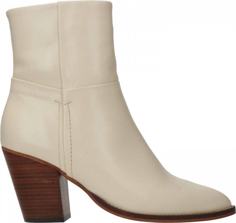 PS Poelman Supra leren enkellaarzen off white