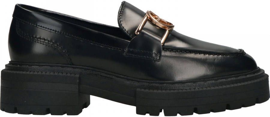 tamaris Leren loafers, goudkleurige gesp