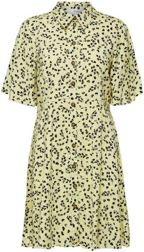 Selected SLFUMA 2/4 SHORT AOP SHIRT DRESS M jurk dames