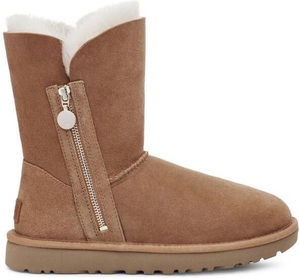 Ugg Bailey Zip Short Laarzen voor Dames in Brown,, Shearling