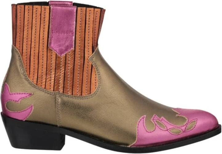 Dwrs Austin Western enkellaarsjes , Beige, Dames