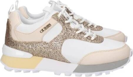 GUESS Selvie2 sneakers met glitters wit/multi