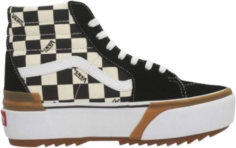 Vans Zapatillas Sk8 Hi Stacked Cuadros , Zwart, Dames