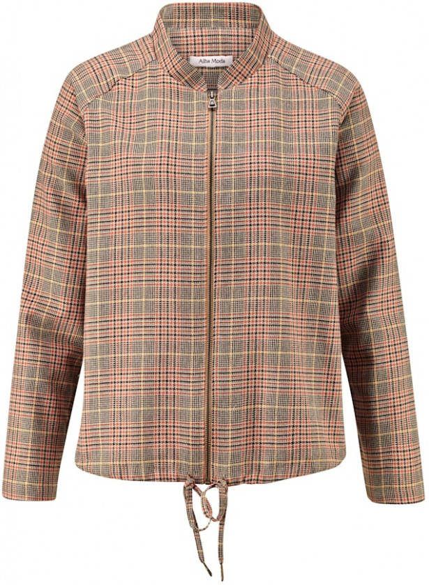 alba moda Blazer met ruitdessin Beige/Oranje/Bruin