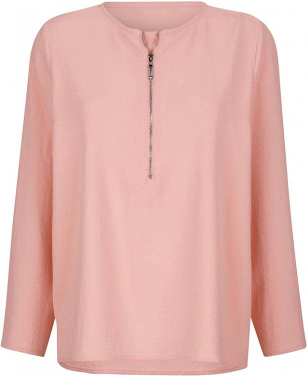 AMY VERMONT Blouse met sierrits Perzik