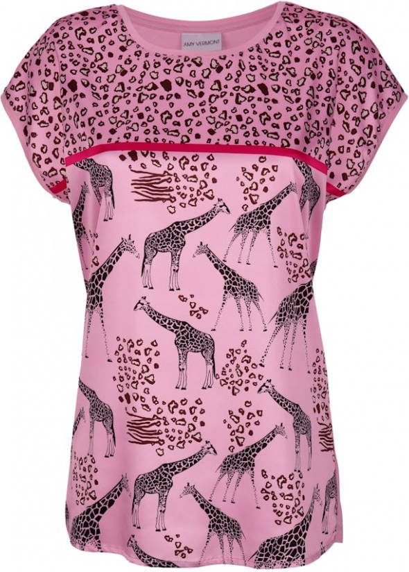 AMY VERMONT Shirt met trendy print Pink