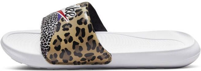 Nike Victori One Slippers met print voor dames Wit