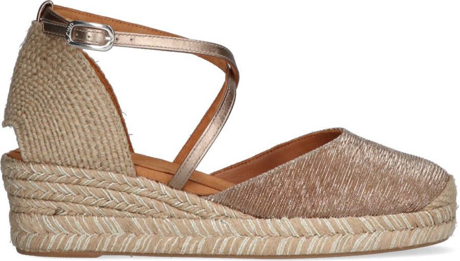 Unisa Caude Glitter leren sleehakken goud