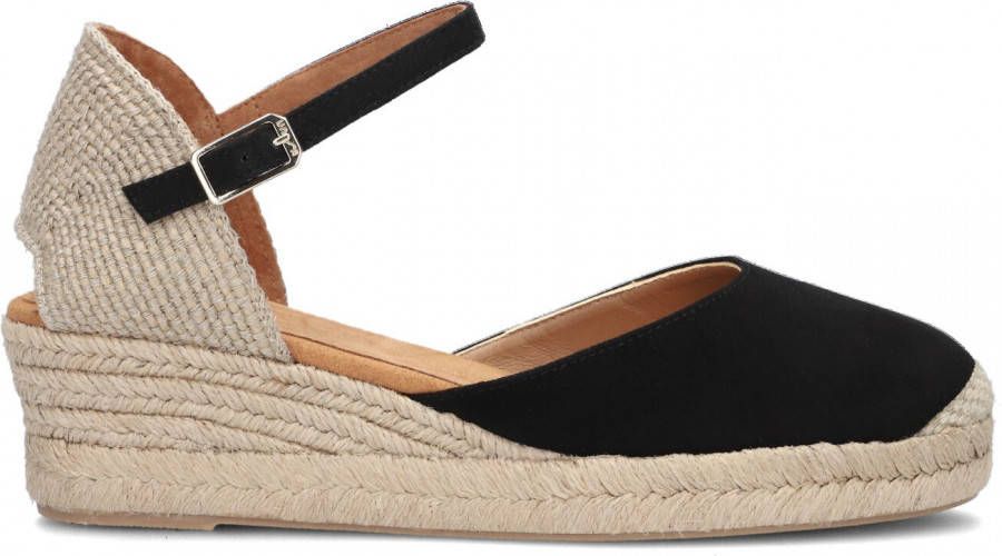 Unisa Zwarte Espadrilles Cisca