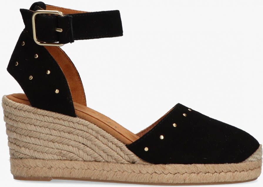 Unisa Zwarte Espadrilles Cliver