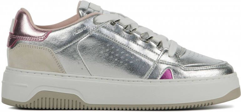 Nubikk Basket Buxton leren sneakers zilver