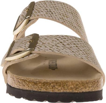 Birkenstock Slippers Arizona shiny python in glanzende reptiel look