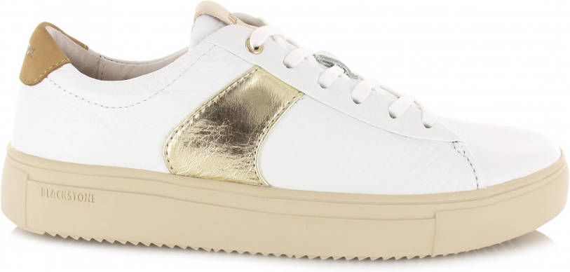 Blackstone Vl57 White Pale Gold Lage Sneaker , Wit, Dames