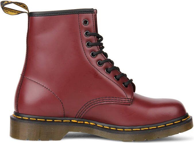 Dr Martens 1460 Glad leer Enkellaarzen Dr. Martens, Rood, Dames