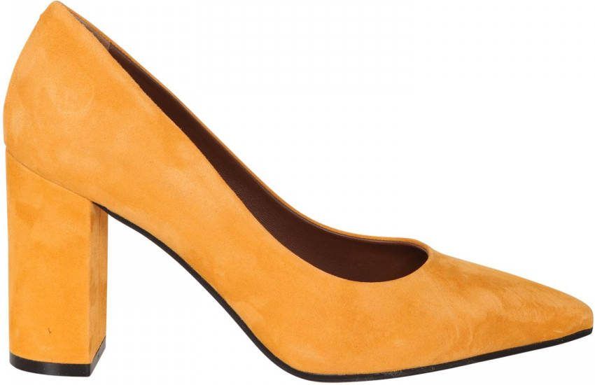 Evaluna EL1791 prachtige suè, de pump van hoge kwaliteit in Oranje(Flecce)de mode trend