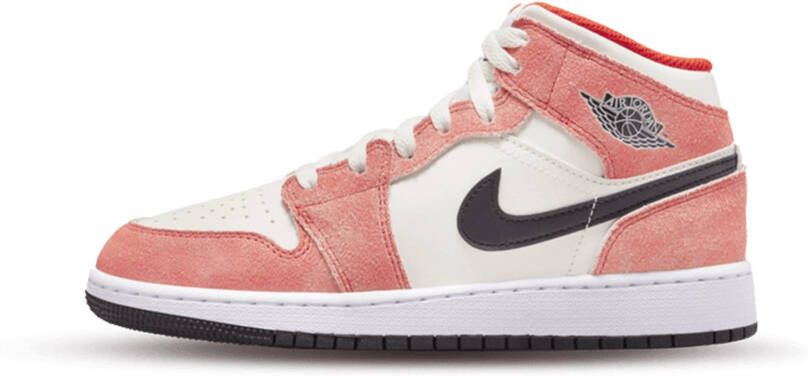 Jordan Air 1 Mid SE Orange Suede(Gs), Oranje, Dames