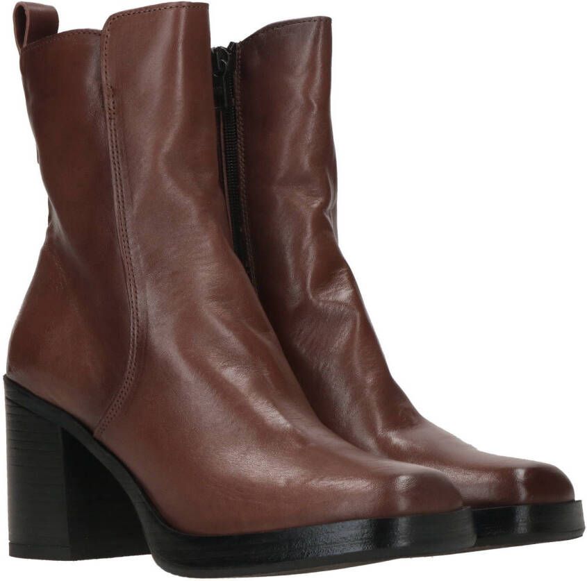Mjus Enkellaarsje Dames Bruin/Cognac