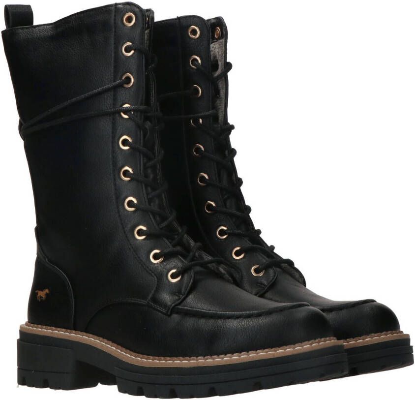 Mustang Veterboot Dames Zwart
