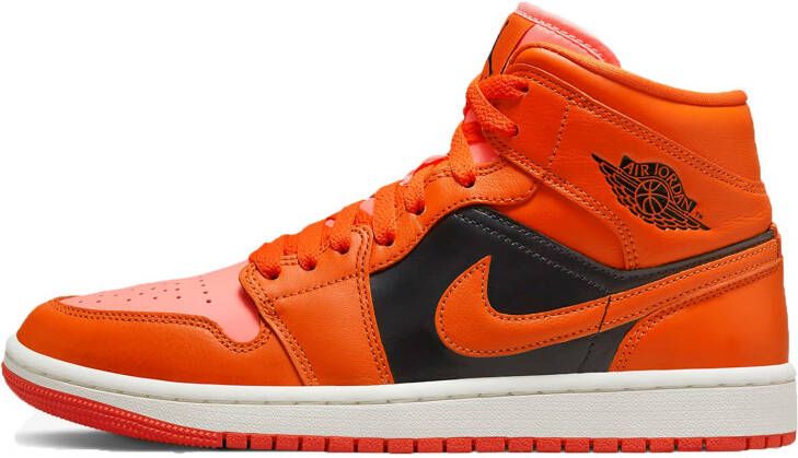 Jordan 1 Mid SE Crimson Bliss Sneakers , Oranje, Dames
