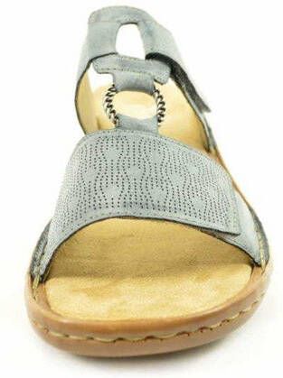 Rieker open teen slippers Licht blauw