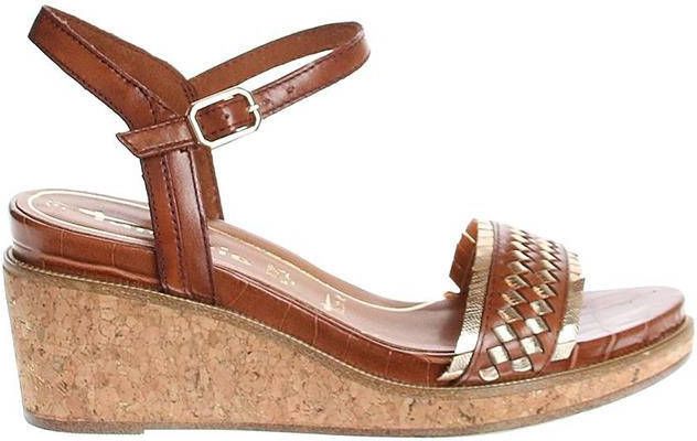 Tamaris Sleehaksandaaltjes met gevlochten riempjes