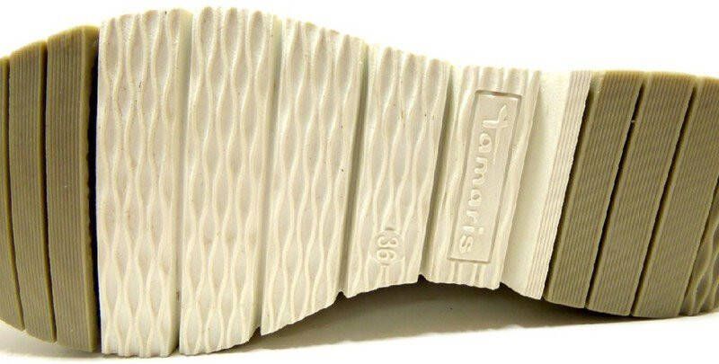 Tamaris Sneakers met sleehak Pure Relax met metallicglans