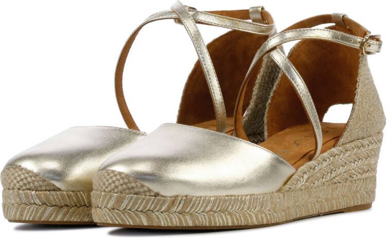 Unisa Dames leren dames espadrilles caude met