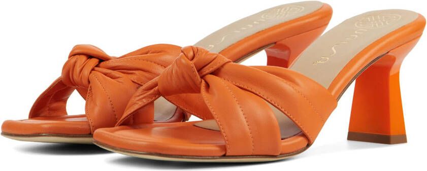 Unisa Muir leren muiltjes oranje