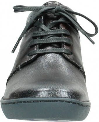 Hoge Sneakers Wolky 08126 Babylon 90210 antraciet metallic leer