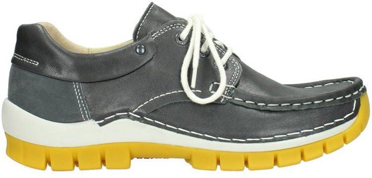 Lage Sneakers Wolky 04701 Fly 70209 grijs leer, gele zool