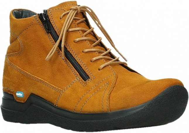Wolky Why Antique Comfort Veterboot Dames Geel