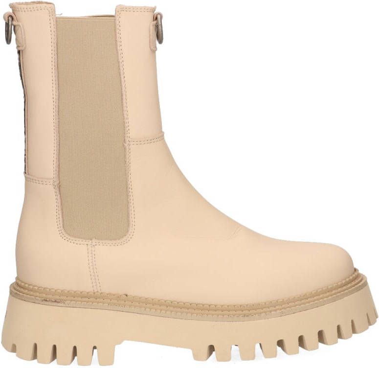 Bronx Groov-y hoge leren chelsea boots camel