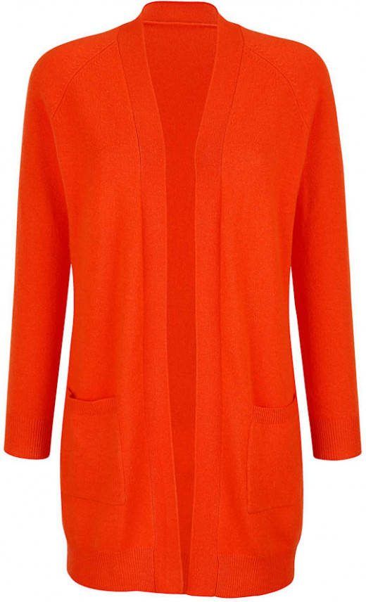 alba moda Vest van hoogwaardig zuiver kasjmier Oranje